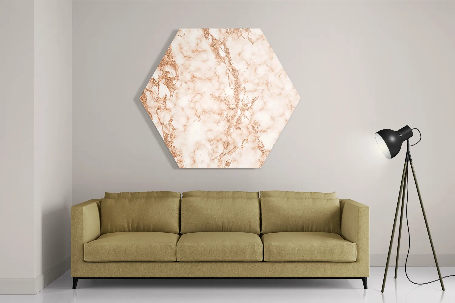 Schilderij Basis Marmer Look Oranje Hexagon Template Hexagon1 Marmer 4 2