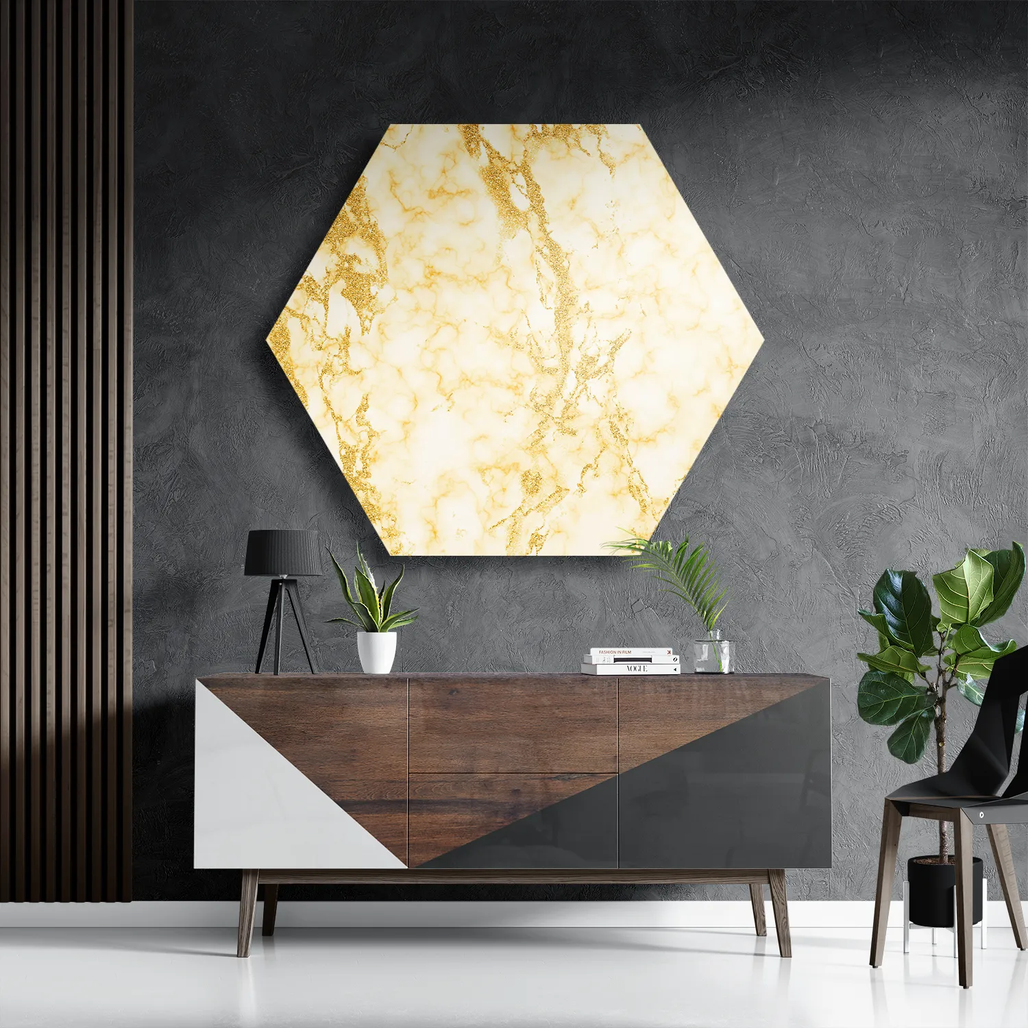 Template_Hexagon1_Marmer_5-3 Schilderij Basis Marmer Look Geel Hexagon Template Hexagon1 Marmer 5 3