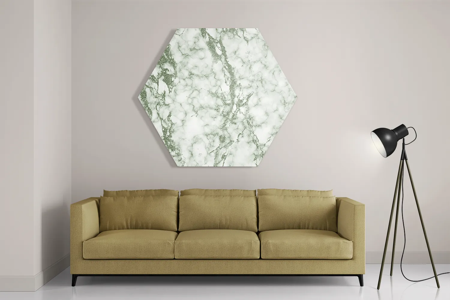 Schilderij Basis Marmer Look Groen Hexagon Template Hexagon1 Marmer 6 2
