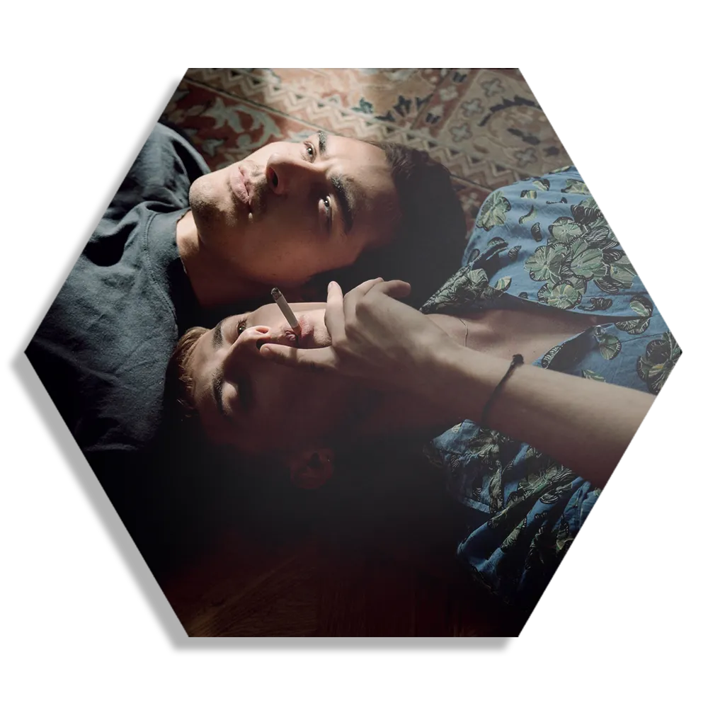 Schilderij When the Smoke is Going up Hexagon Template Hexagon1 Mensen 11 1