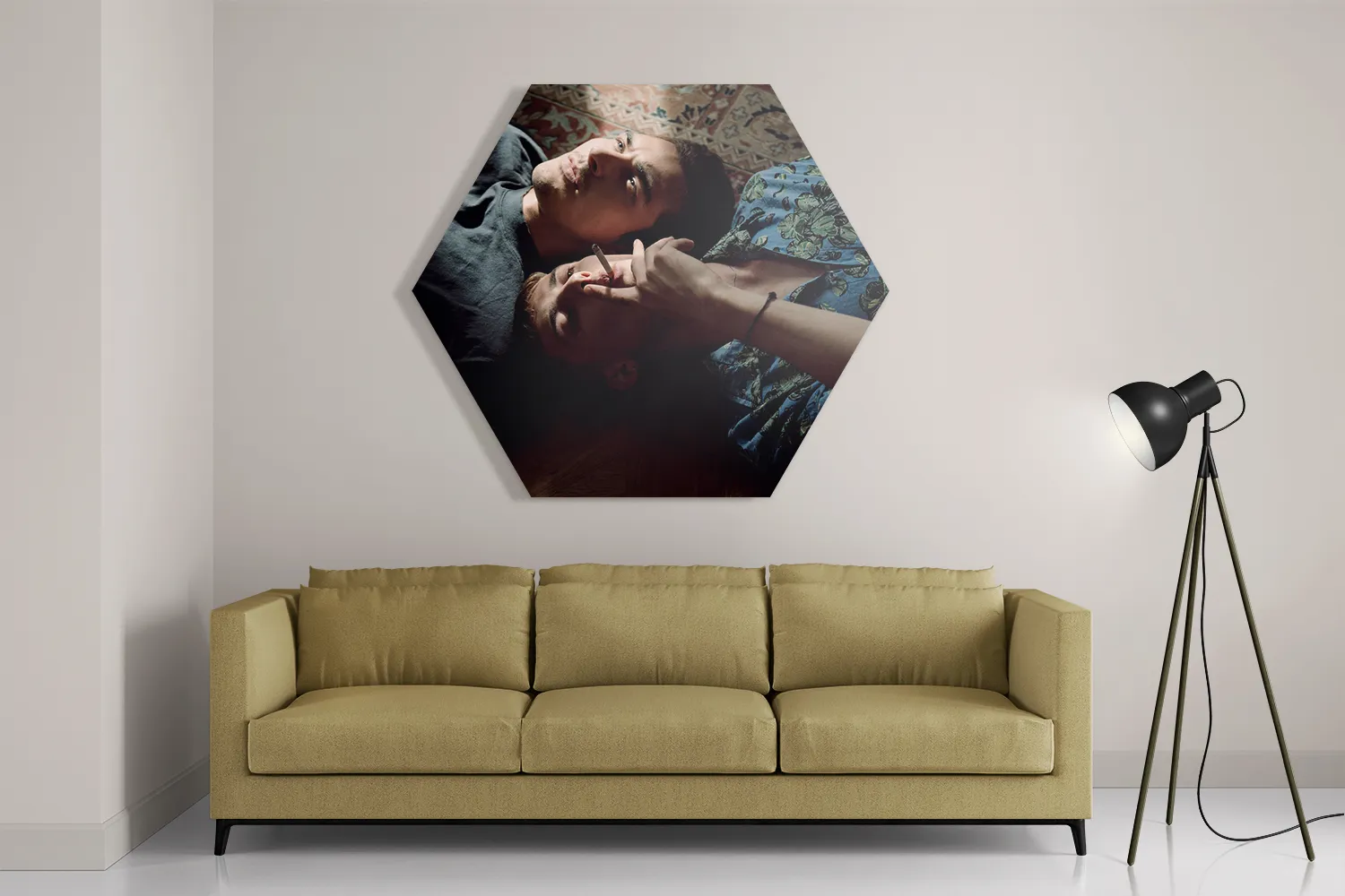 Schilderij When the Smoke is Going up Hexagon Template Hexagon1 Mensen 11 2