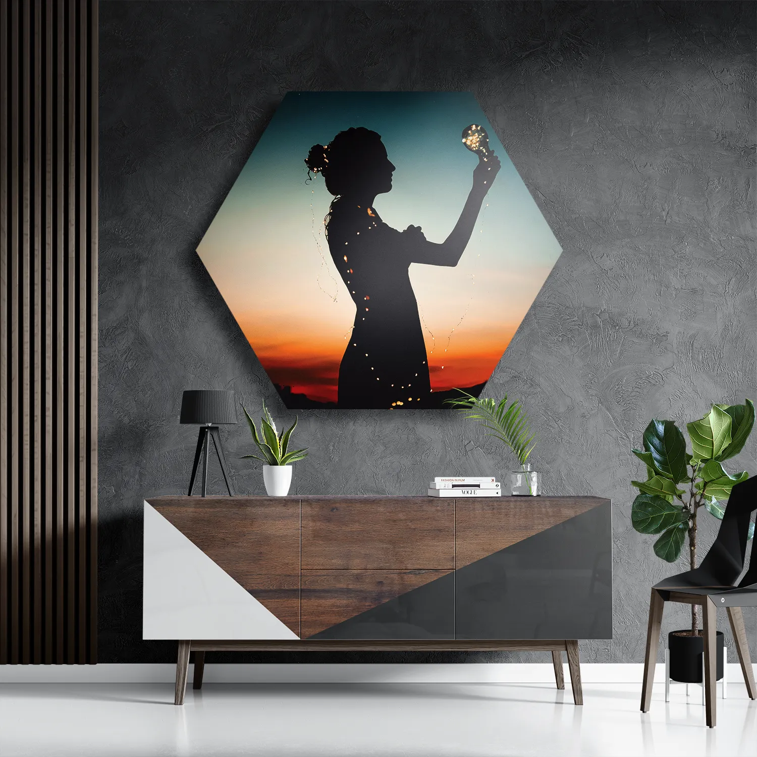 Template_Hexagon1_Mensen_16-3 Schilderij Het Hoopvolle licht Hexagon Template Hexagon1 Mensen 16 3