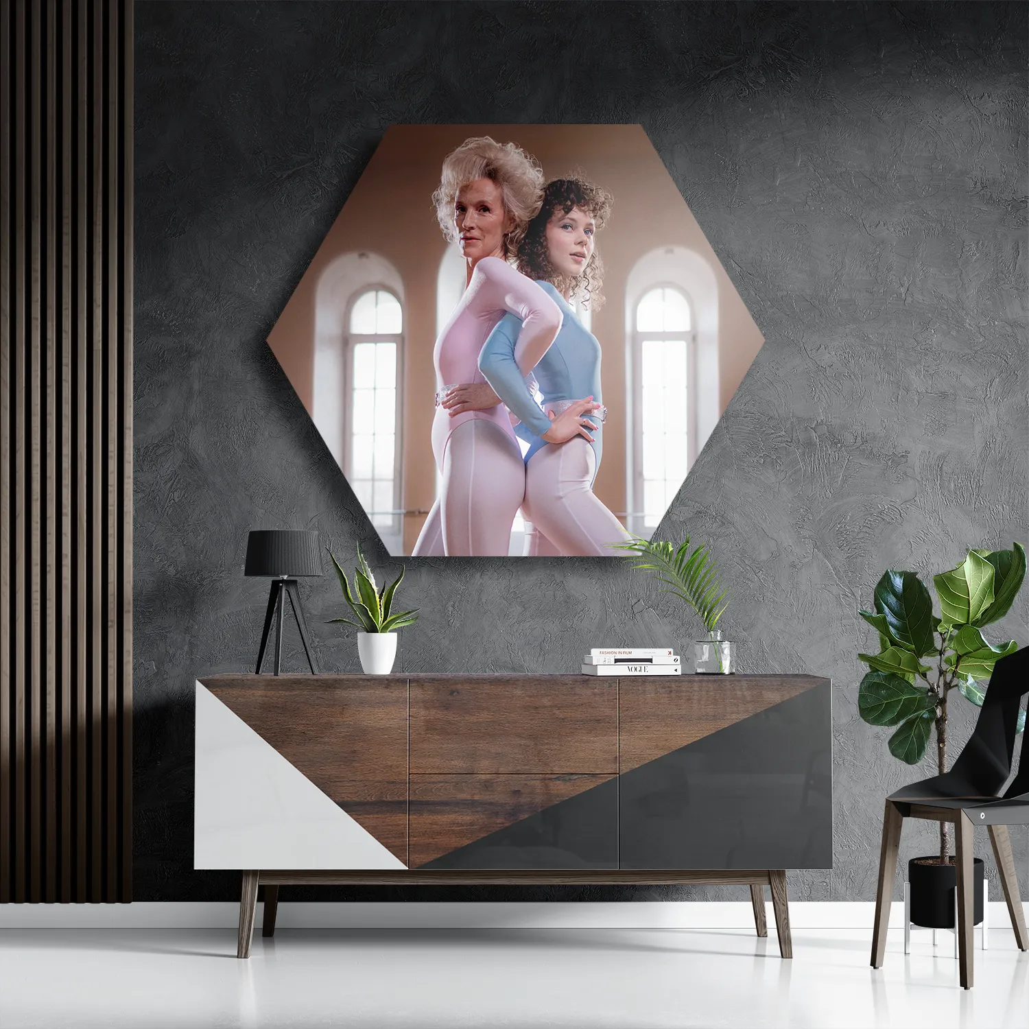 Schilderij Gymnastiek Voor Jong en Oud 01 Hexagon Template Hexagon1 Mensen 25 3