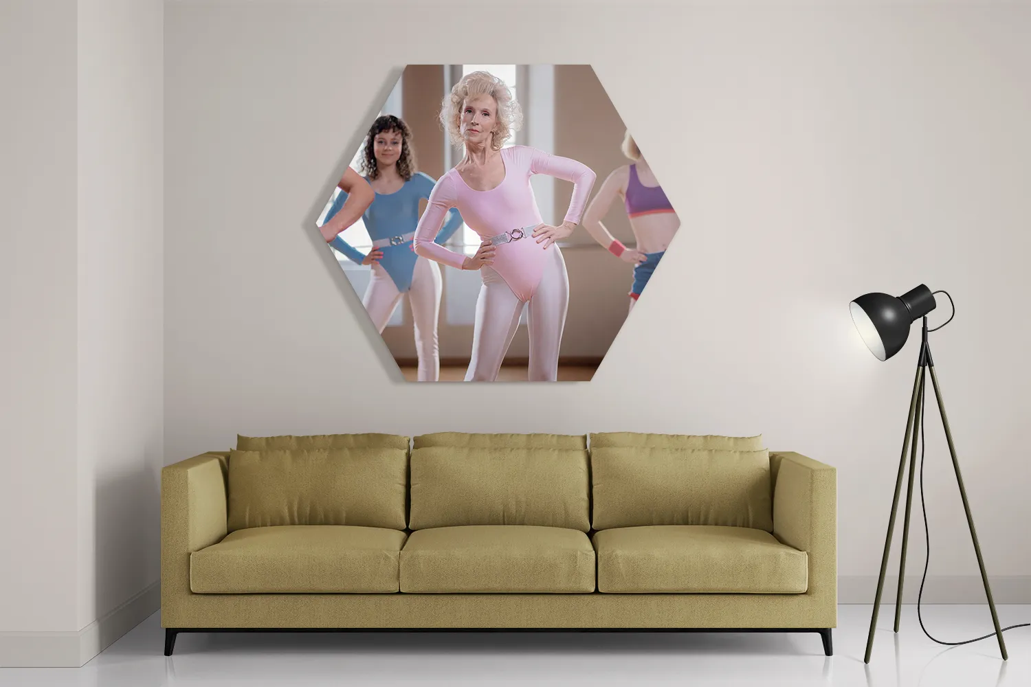 Schilderij Gymnastiek Voor Jong en Oud 02 Hexagon Template Hexagon1 Mensen 26 2
