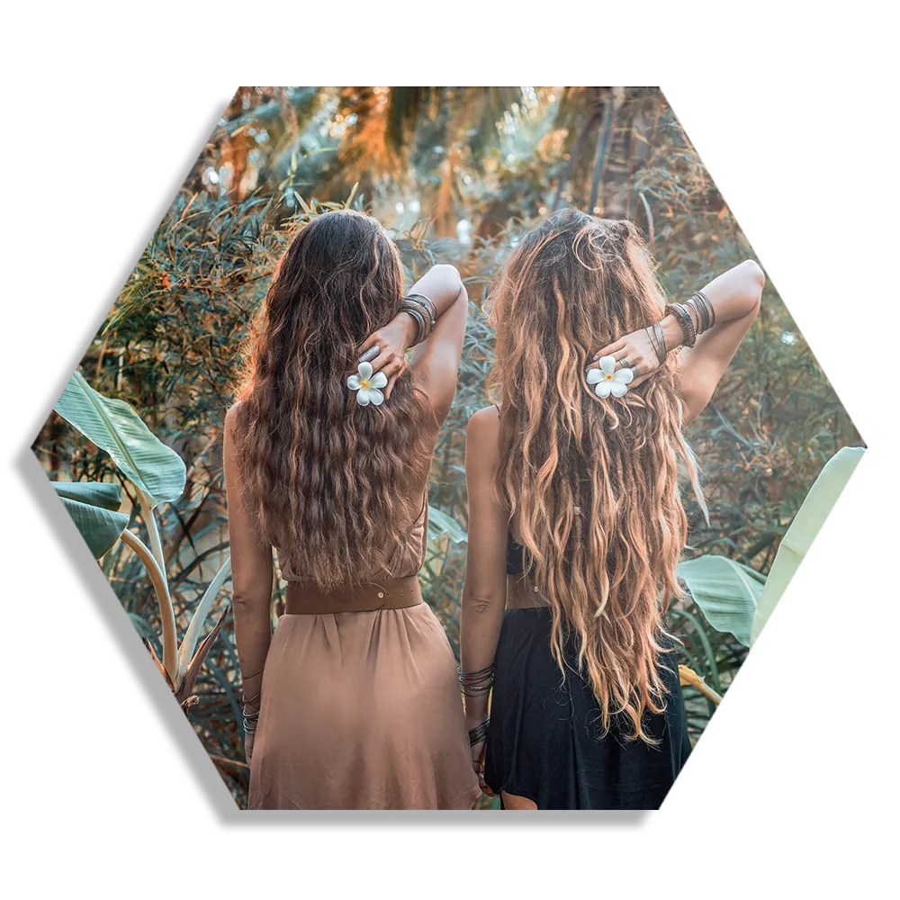 Template_Hexagon1_Mensen_43-1 Schilderij Twee Mooie Dames In de Jungle Hexagon Template Hexagon1 Mensen 43 1