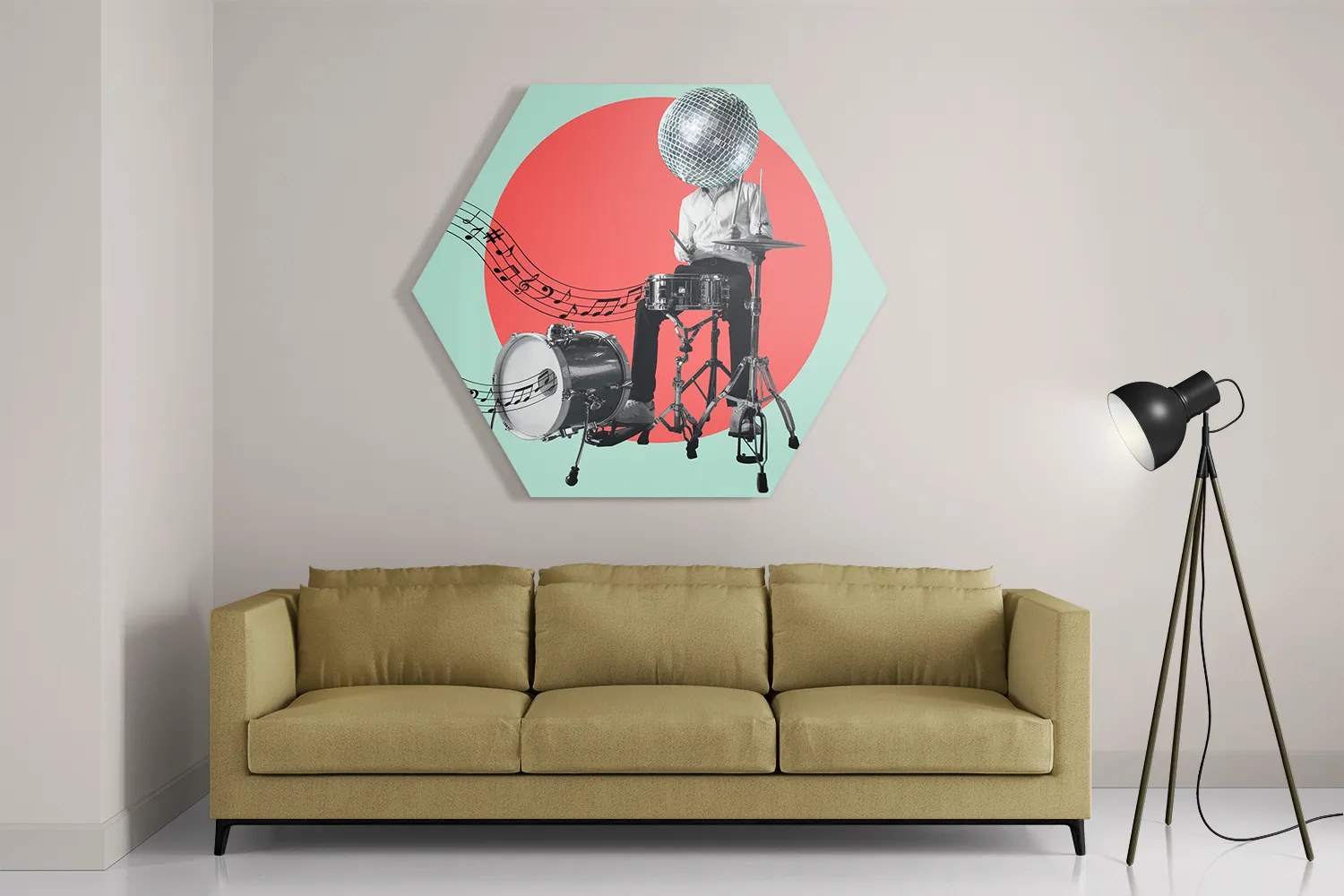 Schilderij Drummen Als Een Baas Hexagon Template Hexagon1 Muziek 9 2