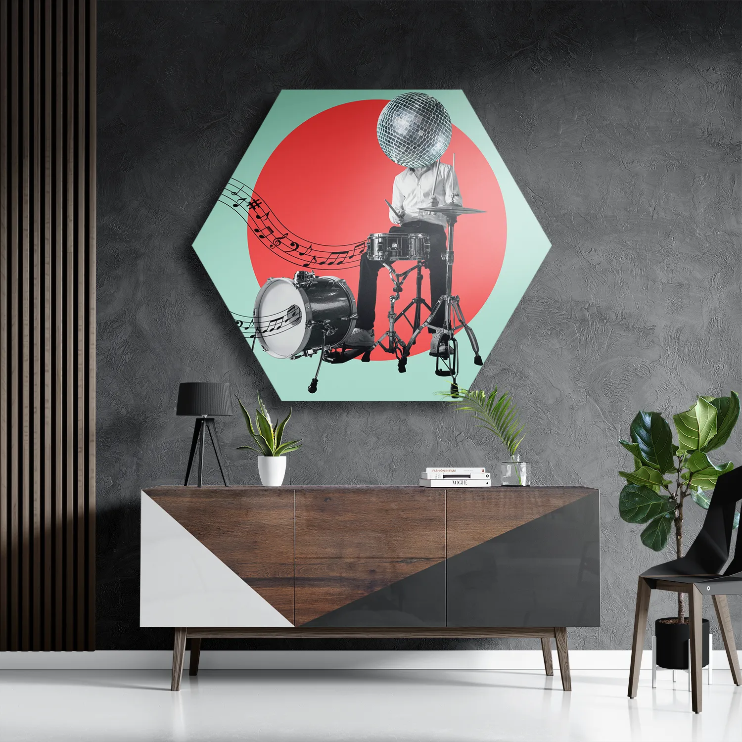 Schilderij Drummen Als Een Baas Hexagon Template Hexagon1 Muziek 9 3