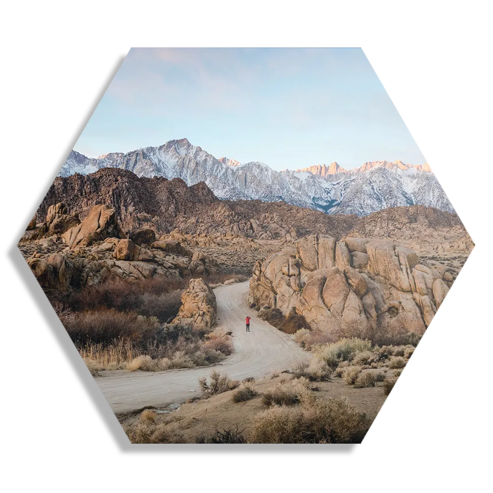 Schilderij Mount Whitney Hexagon Template Hexagon1 Natuur 16 1