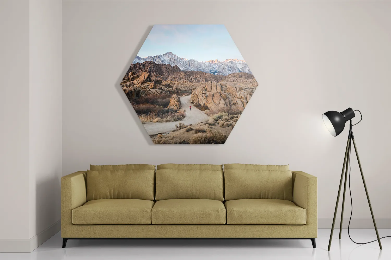 Schilderij Mount Whitney Hexagon Template Hexagon1 Natuur 16 2