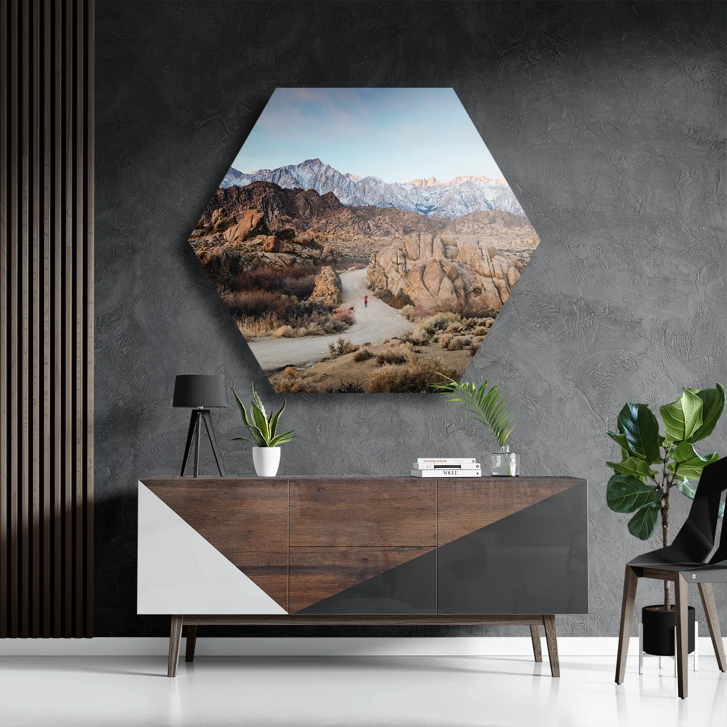 Schilderij Mount Whitney Hexagon Template Hexagon1 Natuur 16 3