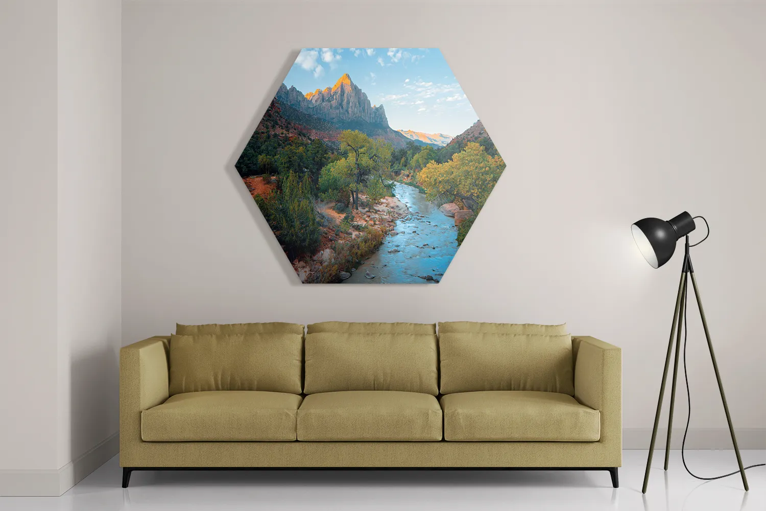 Template_Hexagon1_Natuur_21-2 Schilderij De rivier van ZION Hexagon Template Hexagon1 Natuur 21 2