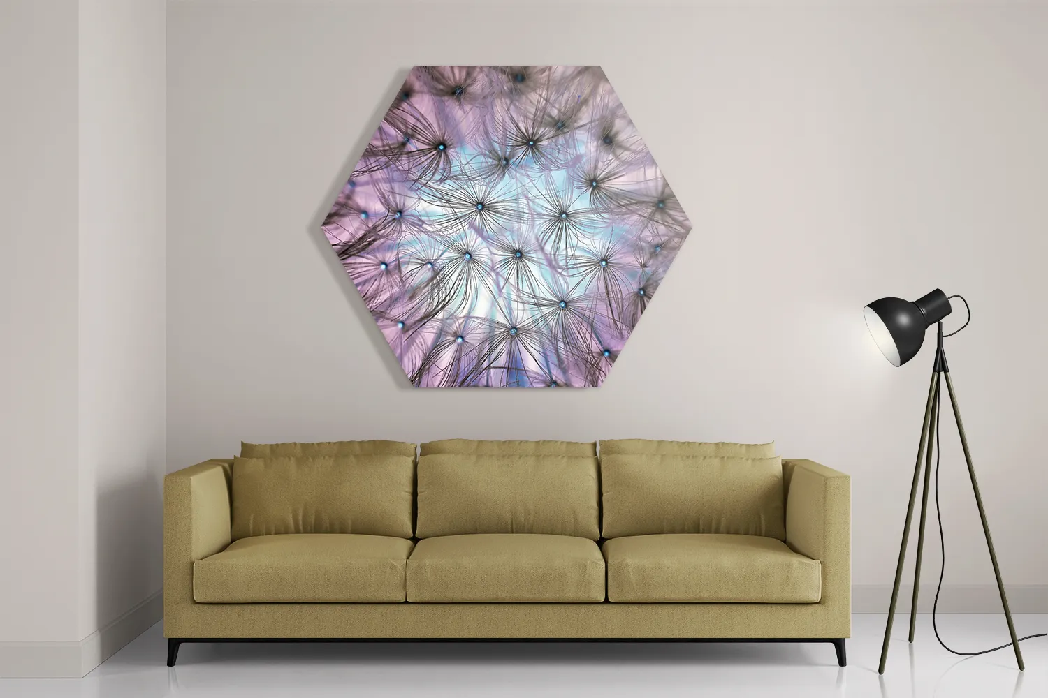 Schilderij Paardenbloem pluis Hexagon Template Hexagon1 Natuur 25 2