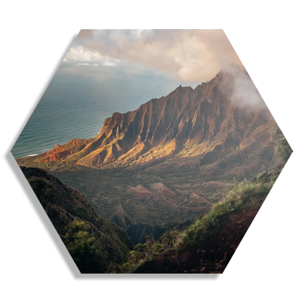 Schilderij Dromen in Hawaii Hexagon Template Hexagon1 Natuur 29 1
