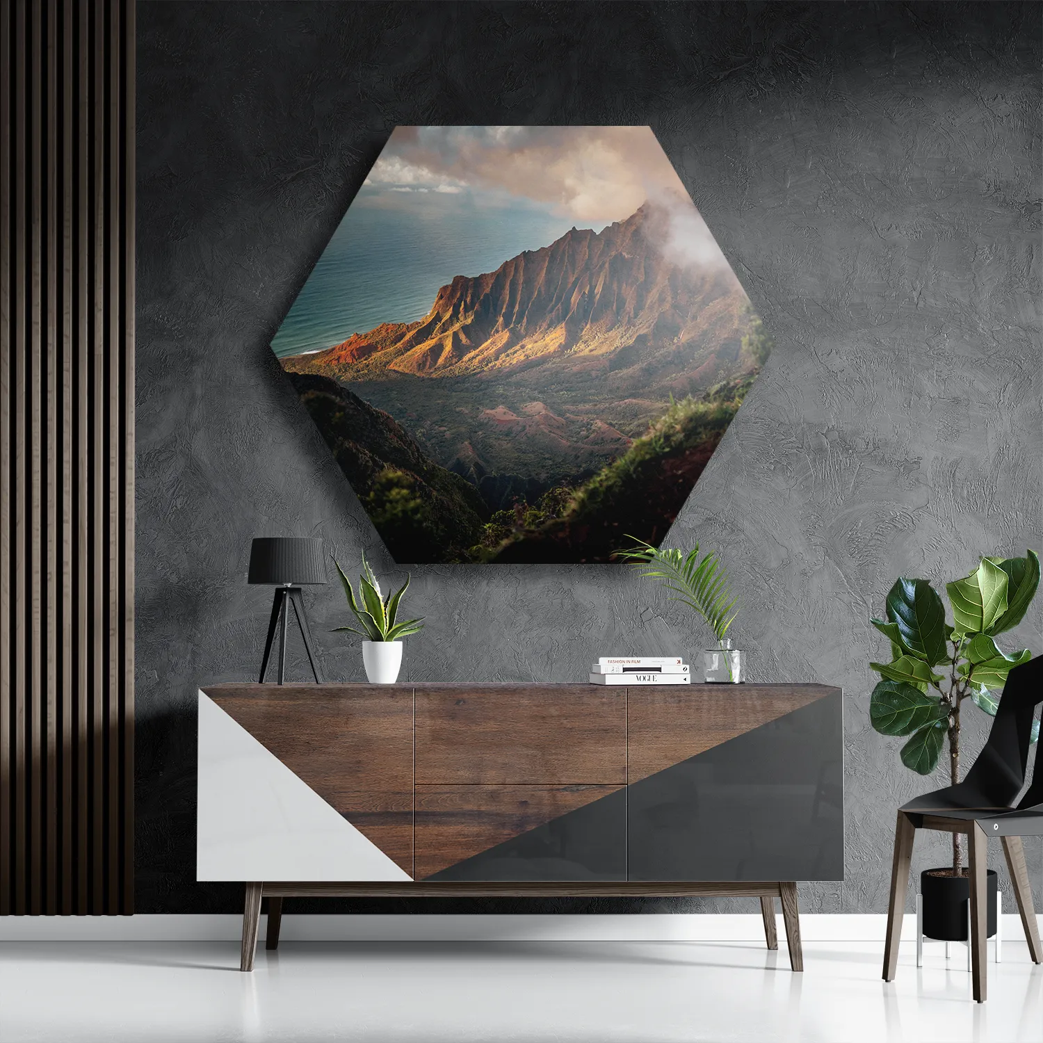 Schilderij Dromen in Hawaii Hexagon Template Hexagon1 Natuur 29 3