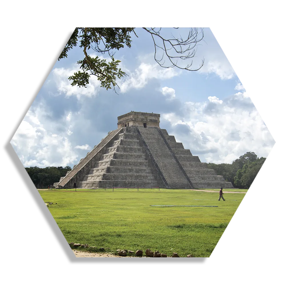 Schilderij Teotihuacán Hexagon Template Hexagon1 Natuur 47 1