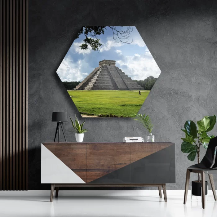 Schilderij Teotihuacán Hexagon Template Hexagon1 Natuur 47 3