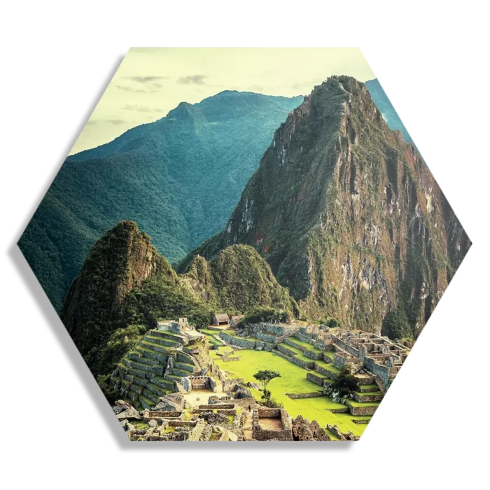 Schilderij Machu Picchu 2 Hexagon Template Hexagon1 Natuur 48 1