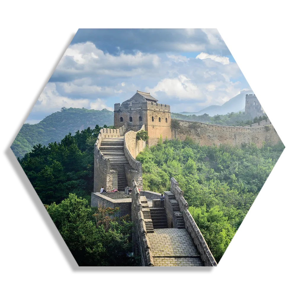 Schilderij De Chinese muur 2 Hexagon Template Hexagon1 Natuur 51 1