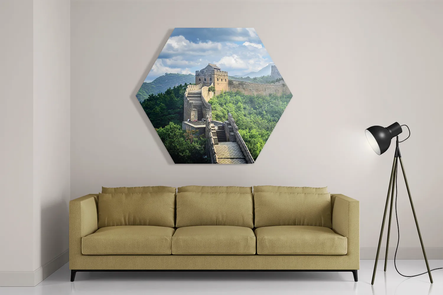 Schilderij De Chinese muur 2 Hexagon Template Hexagon1 Natuur 51 2