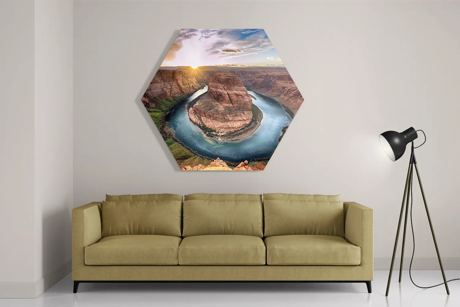 Template_Hexagon1_Natuur_56-2 Schilderij Horseshoe bend Hexagon Template Hexagon1 Natuur 56 2