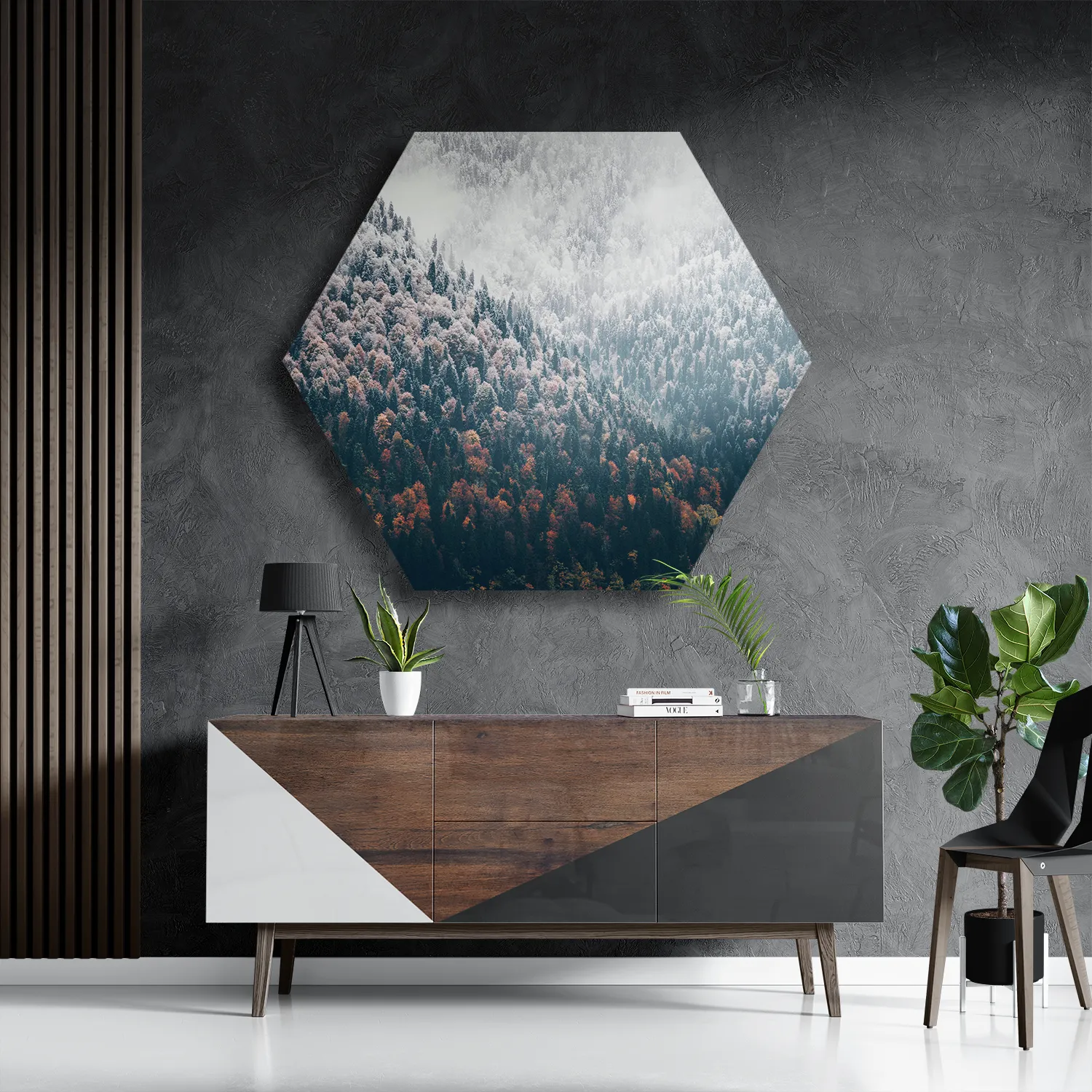 Template_Hexagon1_Natuur_59-3 Schilderij Van herfst naar winter Hexagon Template Hexagon1 Natuur 59 3