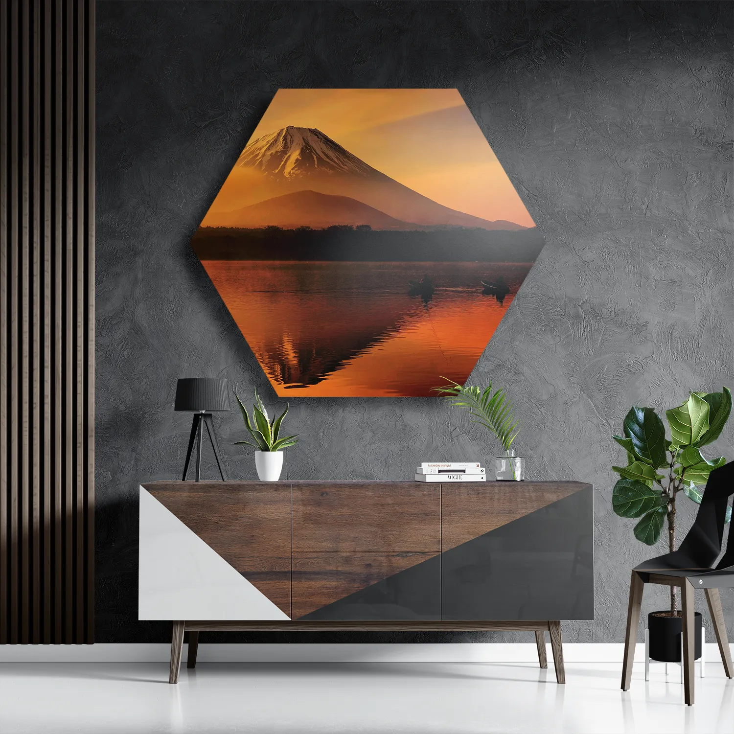 Schilderij Fuji Hexagon Template Hexagon1 Natuur 69 3