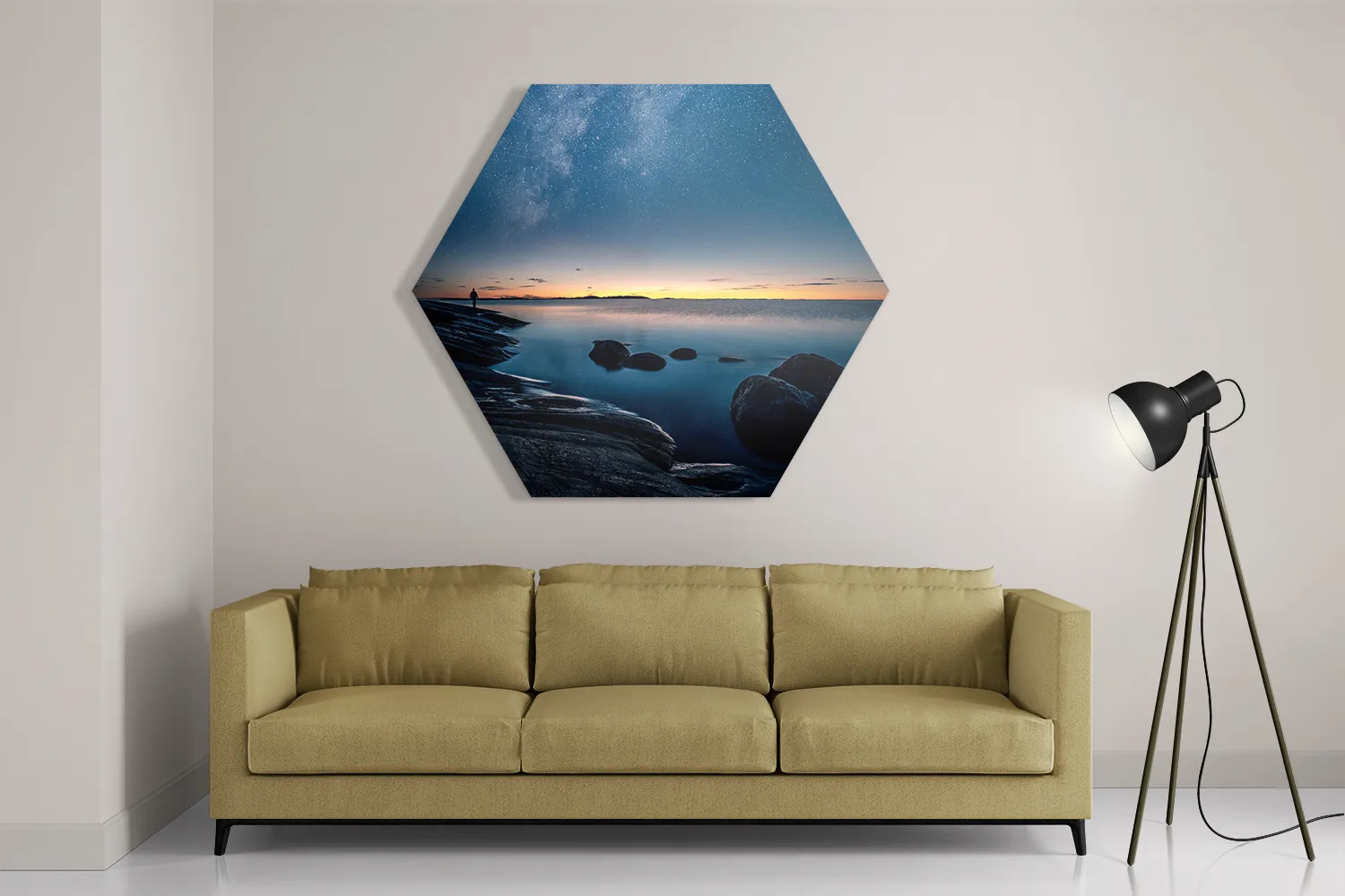 Template_Hexagon1_Natuur_72-2 Schilderij De Blauwe Melkweg Hexagon Template Hexagon1 Natuur 72 2