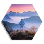 Schilderij On top of the world Hexagon Template Hexagon1 Natuur 76 1