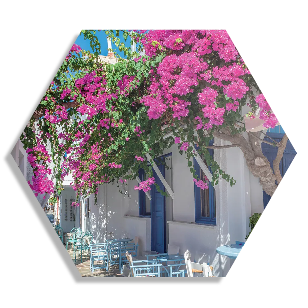 Schilderij Kleurrijk griekenland Hexagon Template Hexagon1 Natuur 83 1