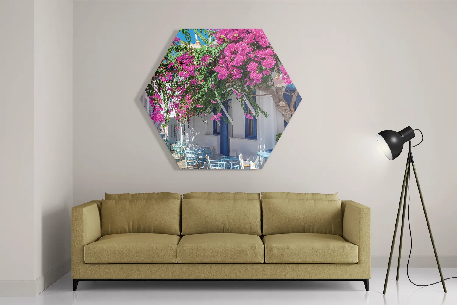 Schilderij Kleurrijk griekenland Hexagon Template Hexagon1 Natuur 83 2