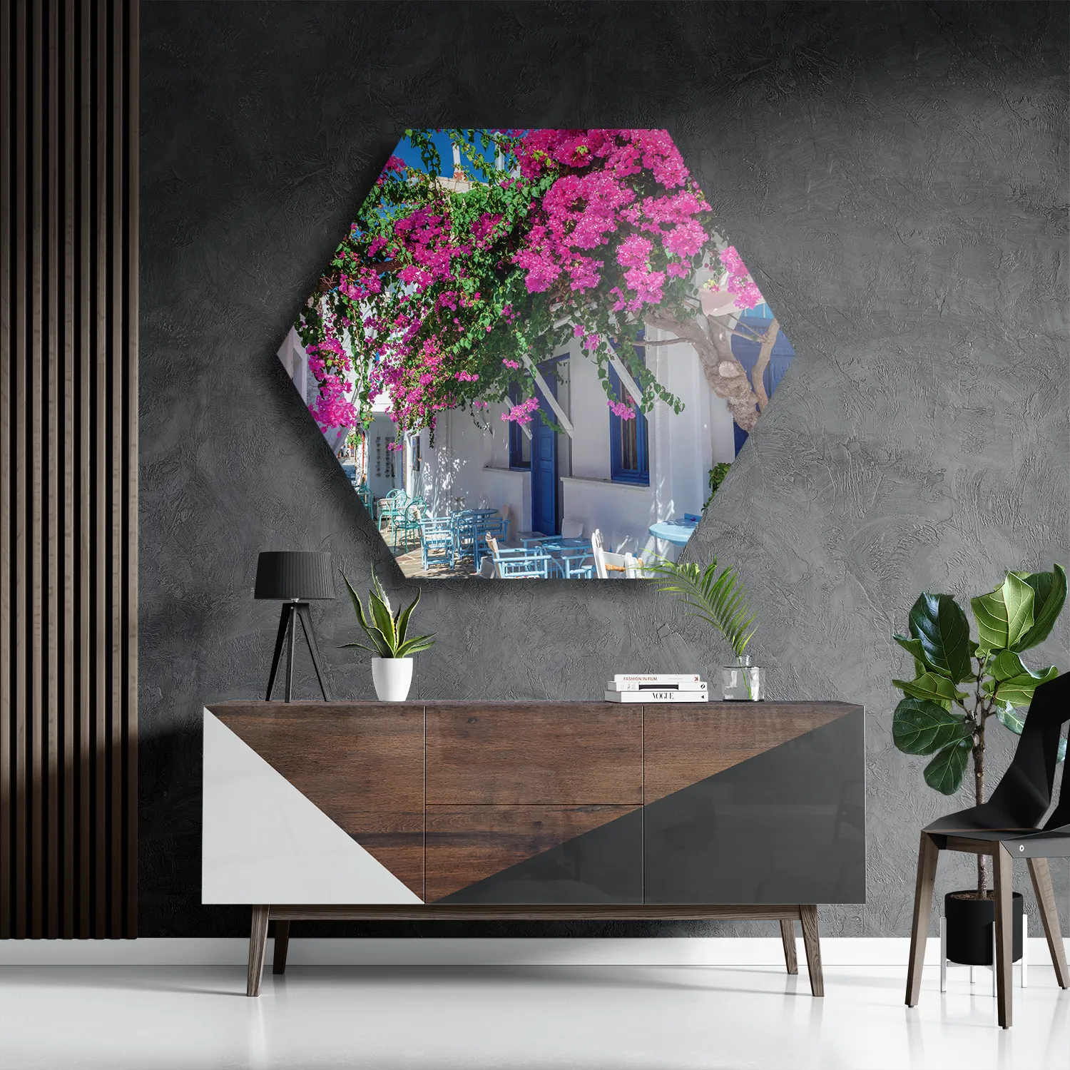 Schilderij Kleurrijk griekenland Hexagon Template Hexagon1 Natuur 83 3