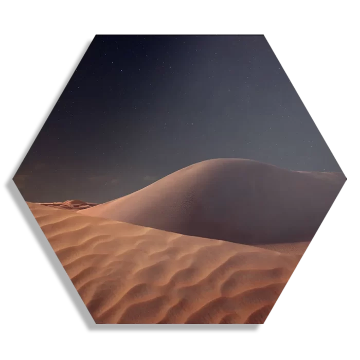 Schilderij De woestijn Hexagon Template Hexagon1 Natuur 86 1
