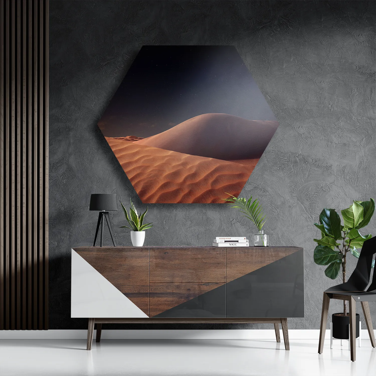 Schilderij De woestijn Hexagon Template Hexagon1 Natuur 86 3