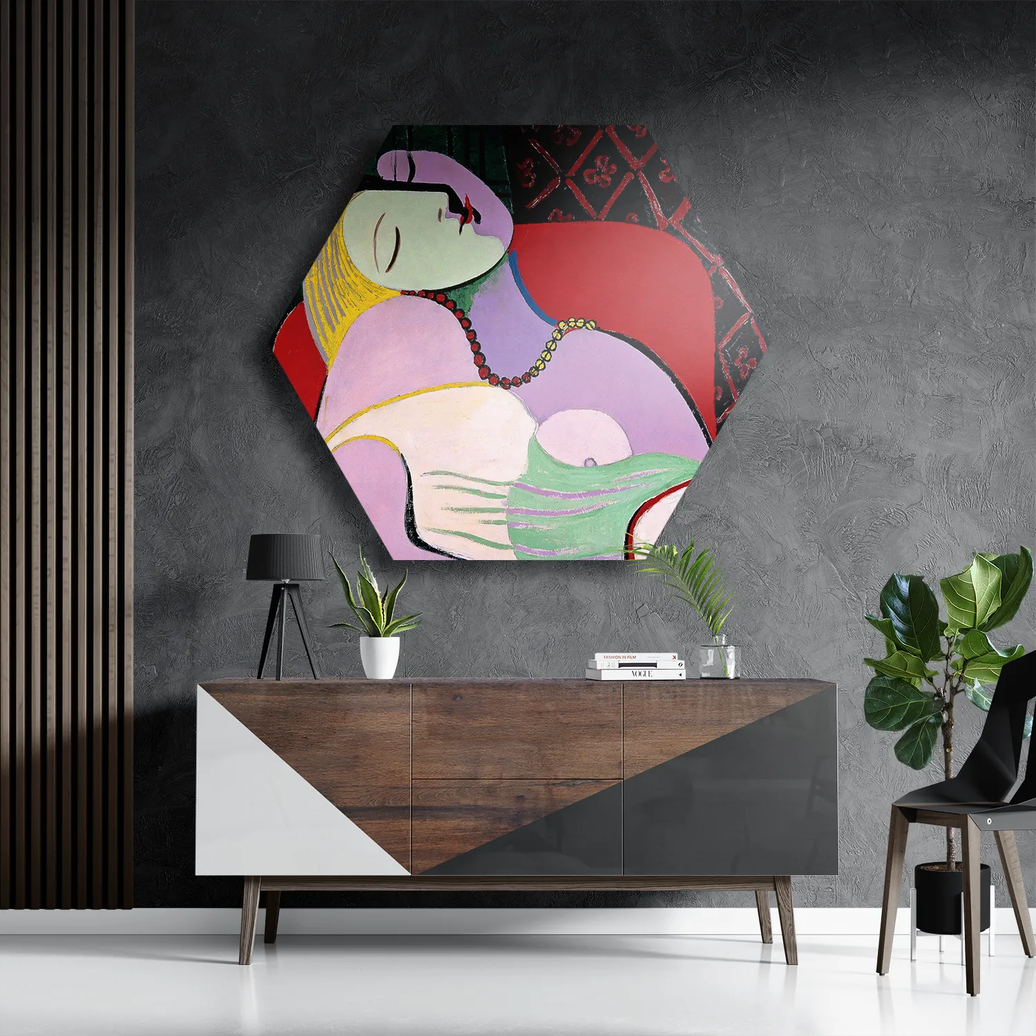 Template_Hexagon1_Om_8-3 Schilderij Picasso Een Droom 1932 Hexagon Template Hexagon1 Om 8 3