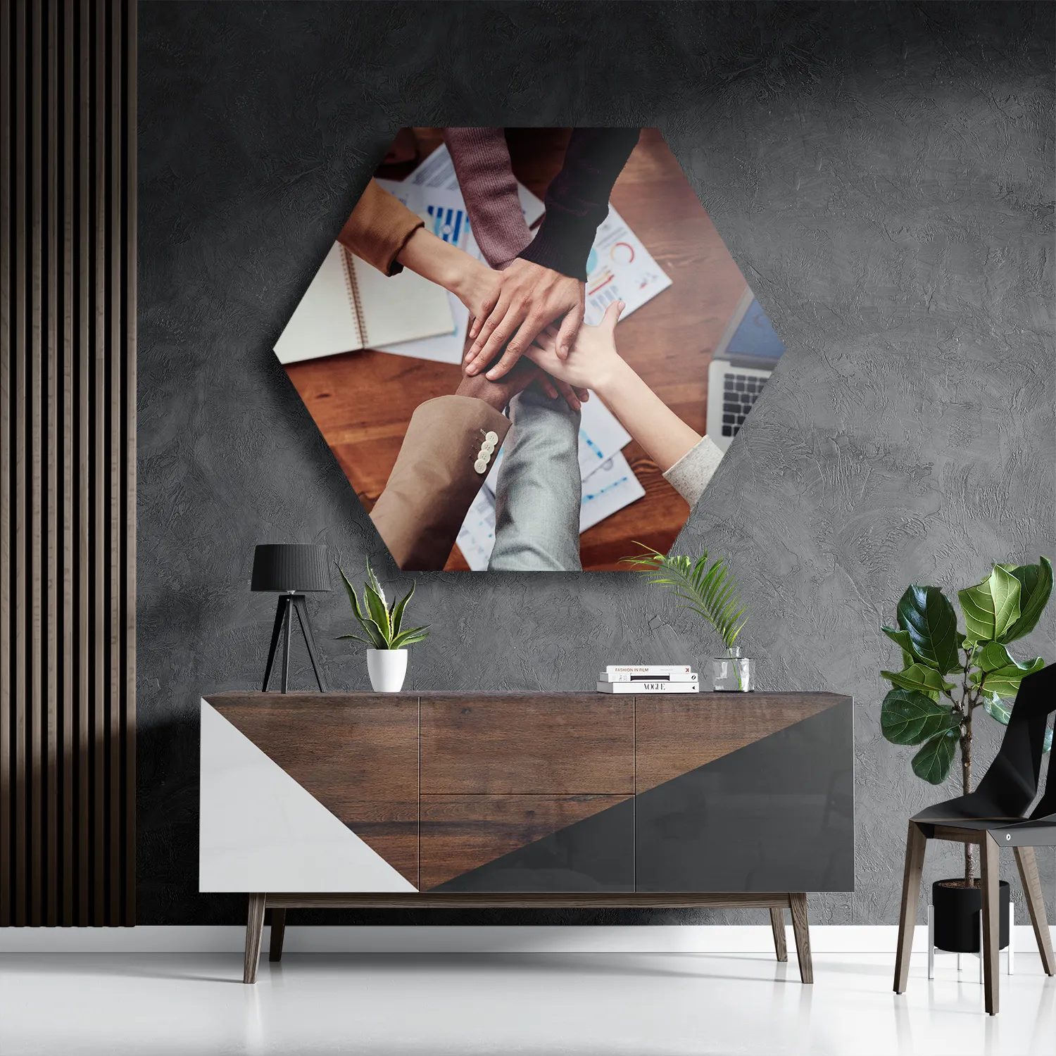 Schilderij Teamwork Hexagon Template Hexagon1 Overig 03 3