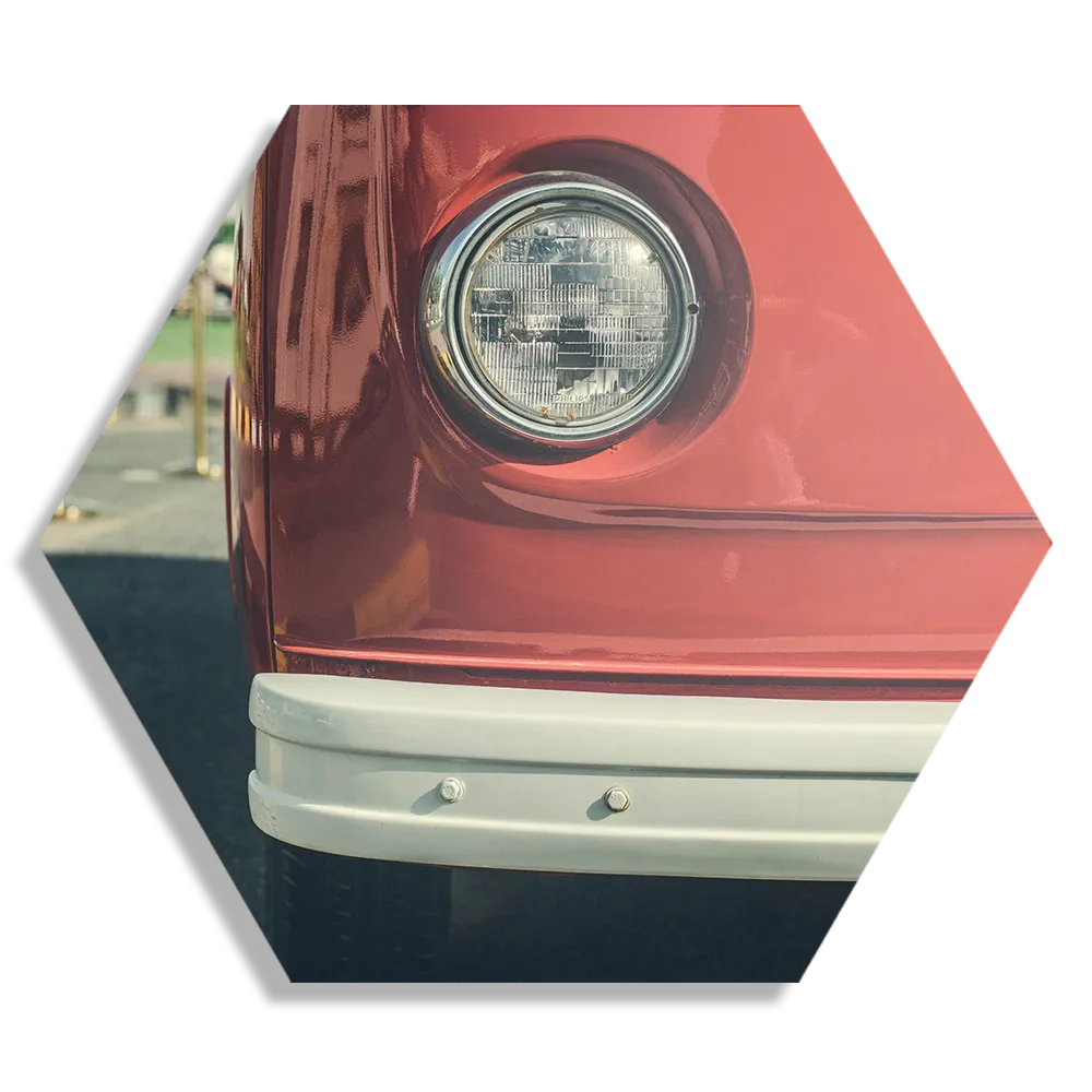 Schilderij Rood Busje Hexagon Template Hexagon1 Retro 10 1