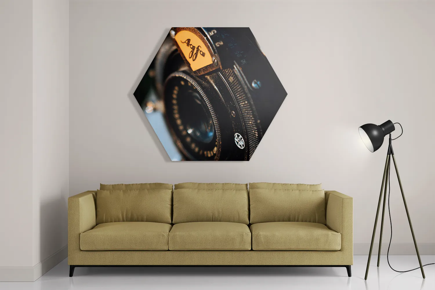 Schilderij Muziekverdeler Hexagon Template Hexagon1 Retro 4 2