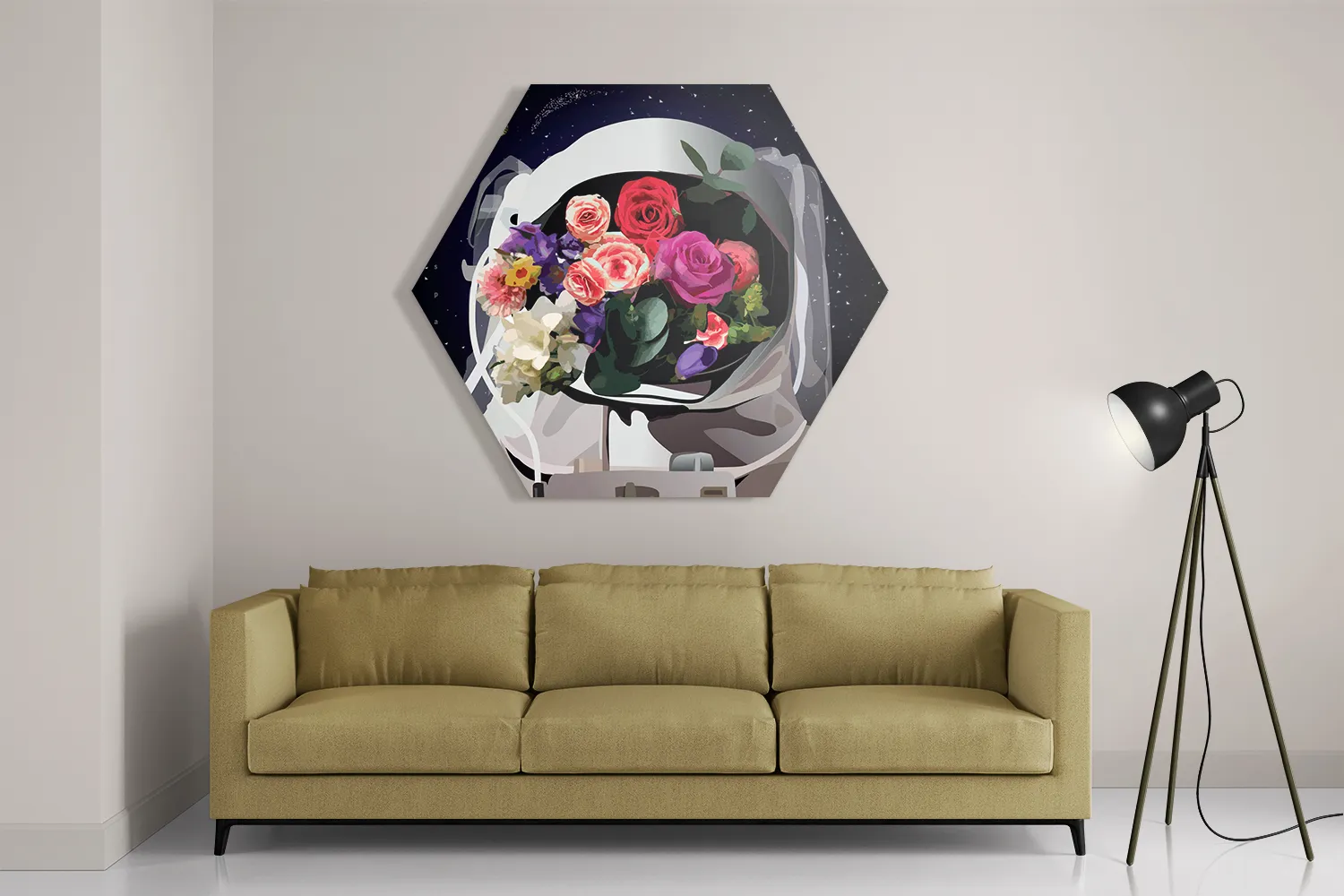 Template_Hexagon1_Ruimtevaart_12-2 Schilderij The love astronaut Hexagon Template Hexagon1 Ruimtevaart 12 2