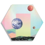 Schilderij Abstracte melkweg Hexagon Template Hexagon1 Ruimtevaart 14 1