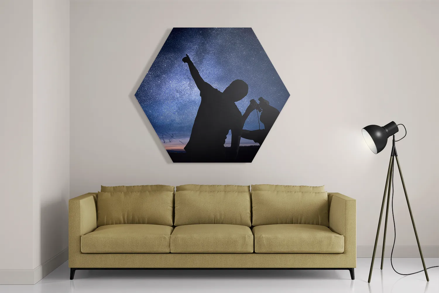 Schilderij Blije ster Hexagon Template Hexagon1 Ruimtevaart 18 2