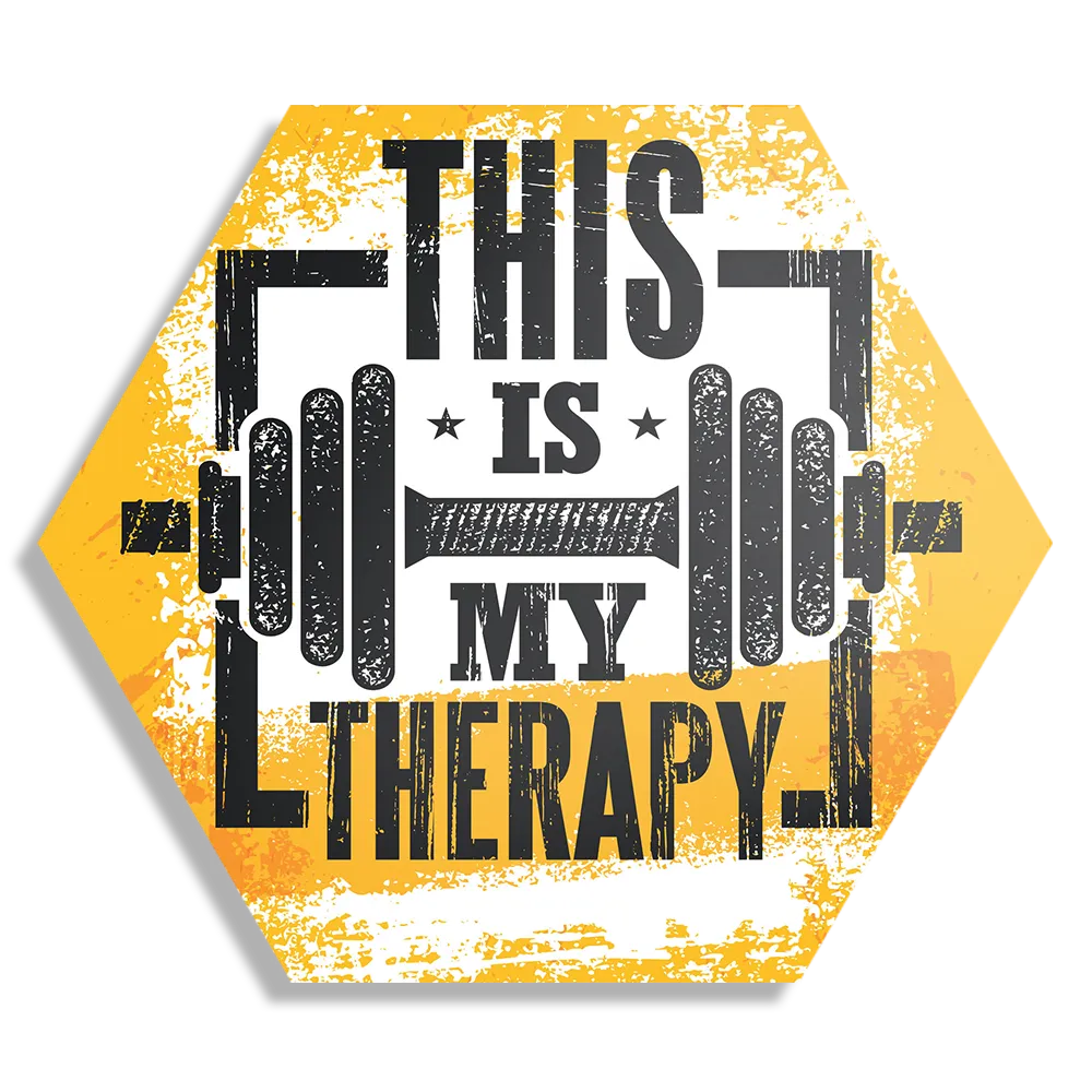 Schilderij This Is My Therapy Hexagon Template Hexagon1 Sport 1 1
