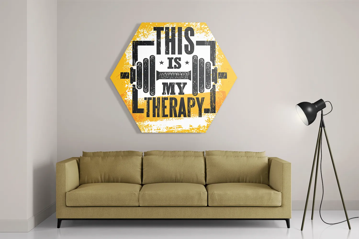 Schilderij This Is My Therapy Hexagon Template Hexagon1 Sport 1 2