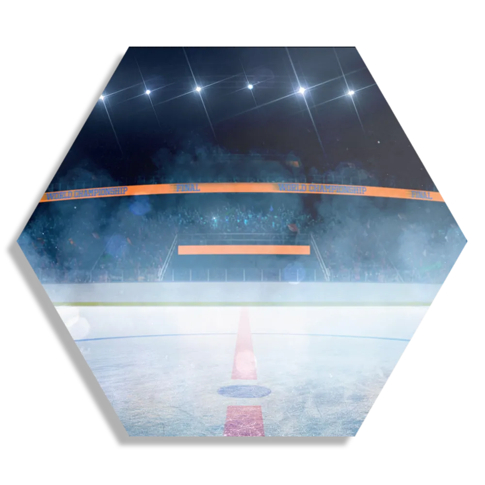 Schilderij Ijshockey Pitch Hexagon Template Hexagon1 Sport 12 1