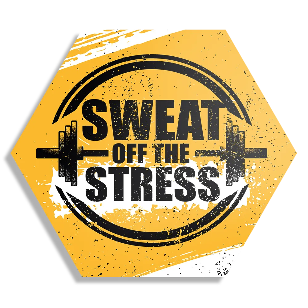 Schilderij Sweat Off Time Stress Hexagon Template Hexagon1 Sport 15 1