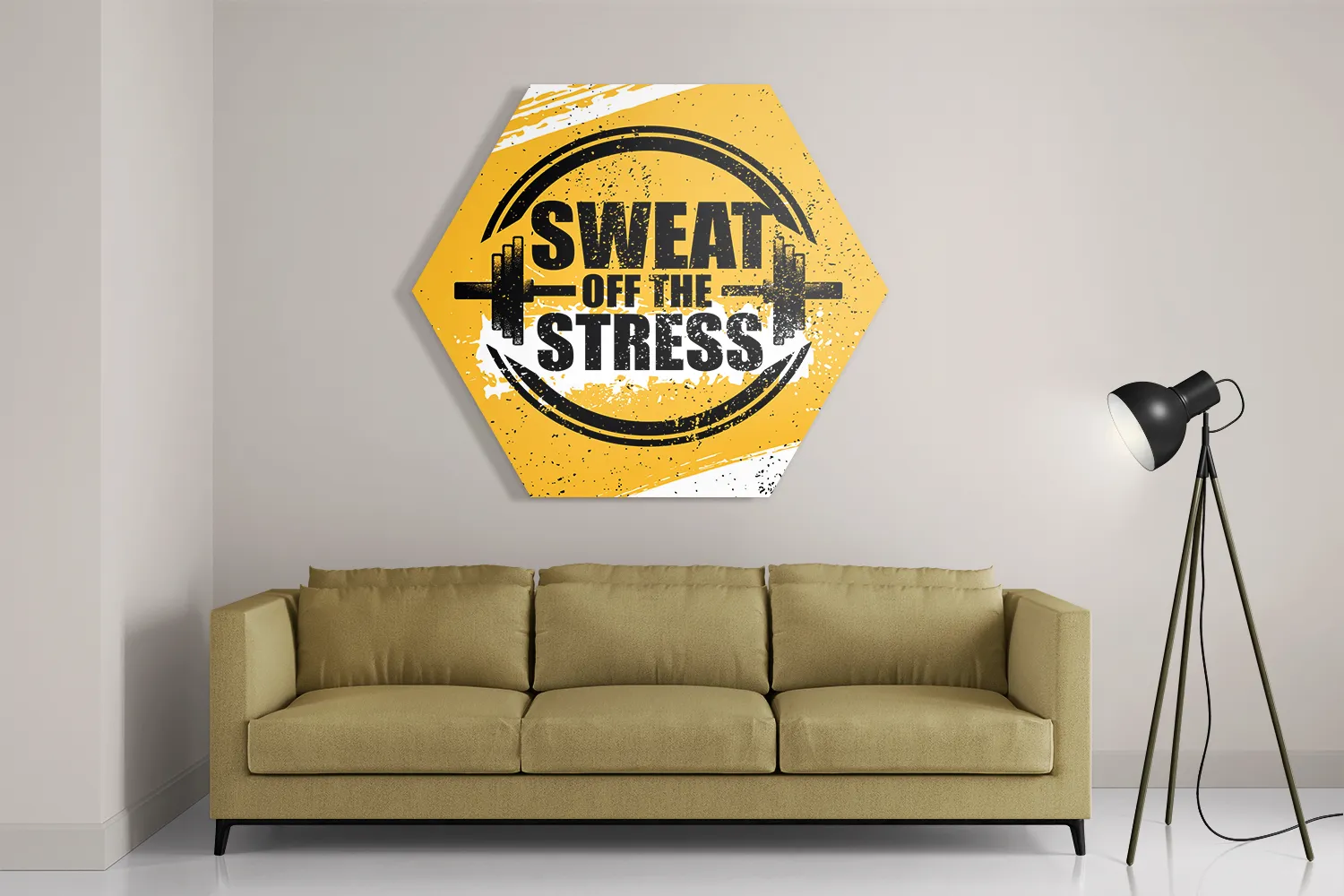 Schilderij Sweat Off Time Stress Hexagon Template Hexagon1 Sport 15 2