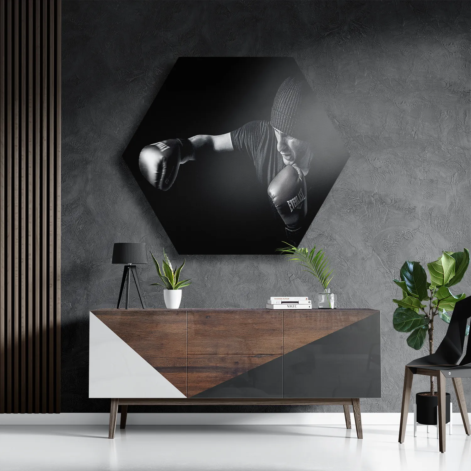 Template_Hexagon1_Sport_4-3 Schilderij Boksen Hexagon Template Hexagon1 Sport 4 3