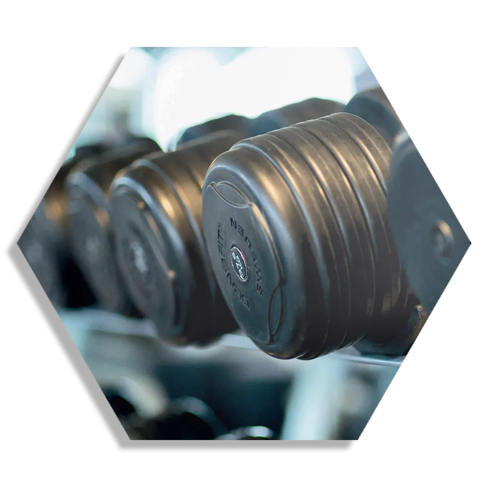 Template_Hexagon1_Sport_5-1 Schilderij Halters In De Sportschool Hexagon Template Hexagon1 Sport 5 1