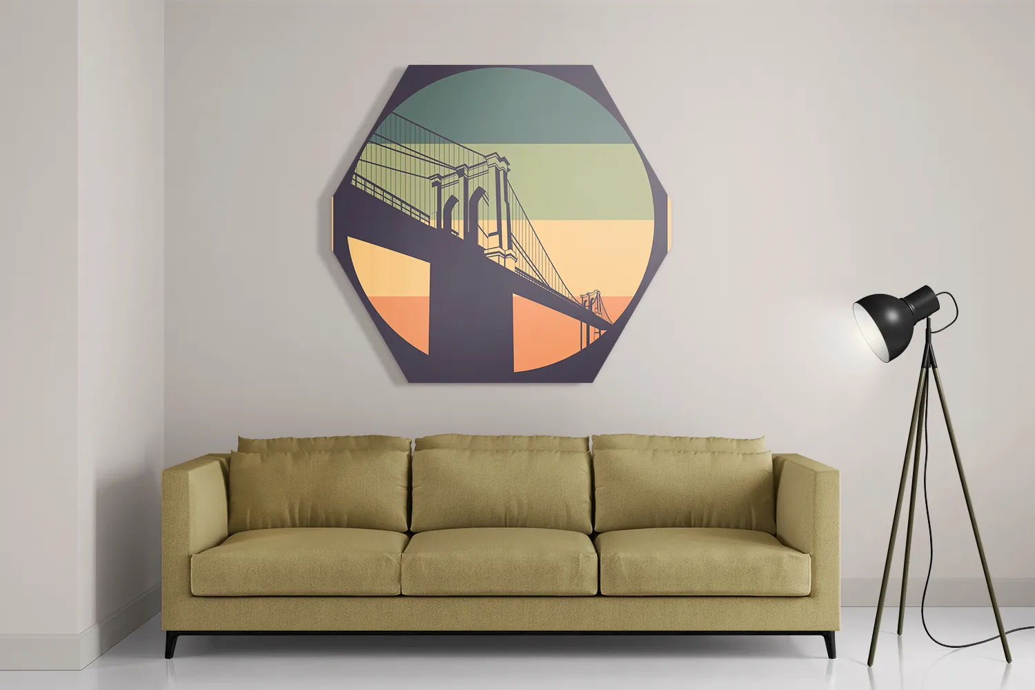 Schilderij New York 1978 Illustratie Hexagon Template Hexagon1 Steden 11 2