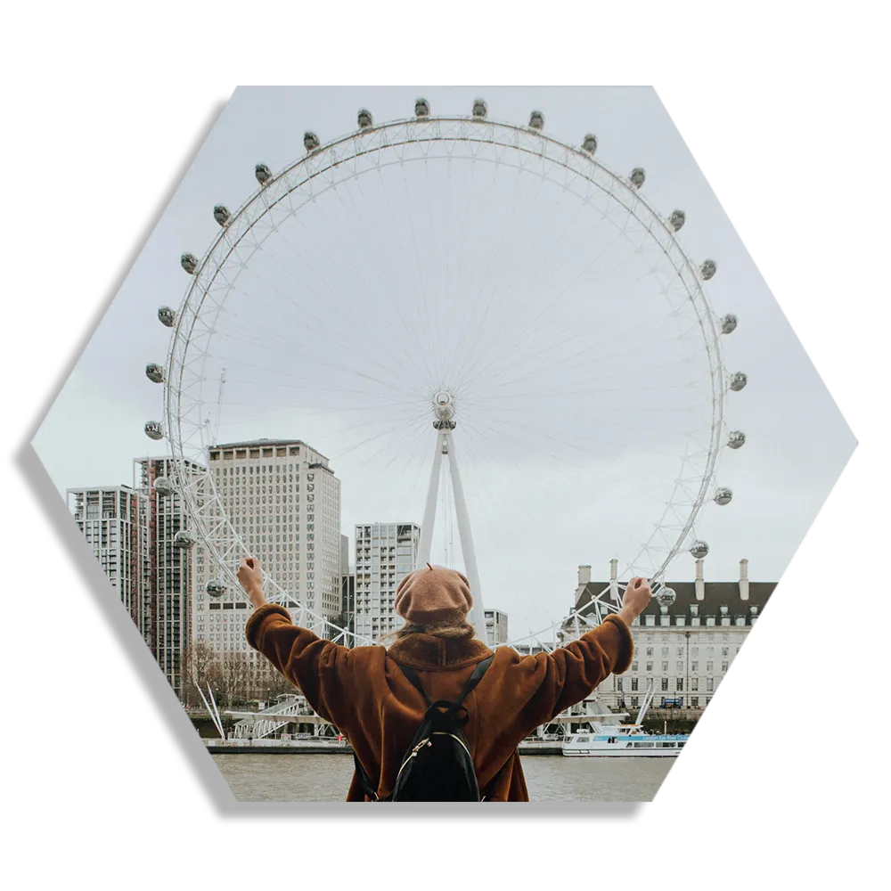 Schilderij London Eye Hexagon Template Hexagon1 Steden 14 1