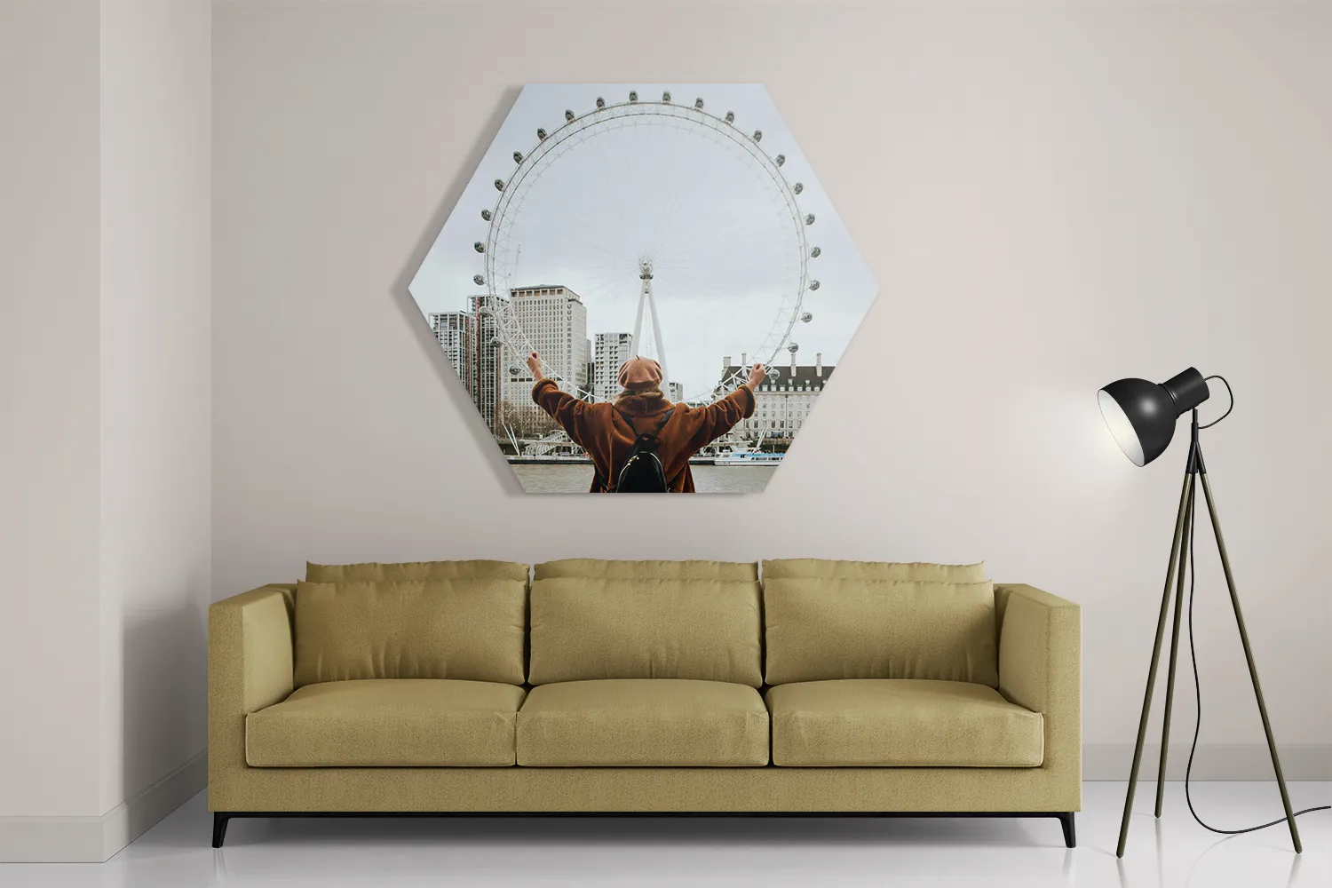 Schilderij London Eye Hexagon Template Hexagon1 Steden 14 2